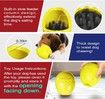 Dino Egg-Shaped Slow Feeder Dog Toy - Interactive Treat Dispenser Tough Chew Toys for Dogs Color Yellow