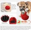 Dino Egg-Shaped Slow Feeder Dog Toy - Interactive Treat Dispenser Tough Chew Toys for Dogs Color Red