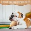 Dino Egg-Shaped Slow Feeder Dog Toy - Interactive Treat Dispenser Tough Chew Toys for Dogs Color Brown