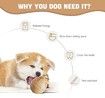 Dino Egg-Shaped Slow Feeder Dog Toy - Interactive Treat Dispenser Tough Chew Toys for Dogs Color Brown