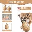 Dino Egg-Shaped Slow Feeder Dog Toy - Interactive Treat Dispenser Tough Chew Toys for Dogs Color Brown