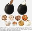 Dino Egg-Shaped Slow Feeder Dog Toy - Interactive Treat Dispenser Tough Chew Toys for Dogs Color Black