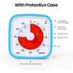 Visual Timer for Kids, 60-Minute Timer for Classroom Office Kitchen, Countdown Clock Timer for Children, Homeschool Supplies Study Tool (Blue and Red)