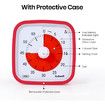 Visual Timer for Kids, 60-Minute Timer for Classroom Office Kitchen, Countdown Clock Timer for Children, Homeschool Supplies Study Tool (Red)