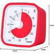Visual Timer for Kids, 60-Minute Timer for Classroom Office Kitchen, Countdown Clock Timer for Children, Homeschool Supplies Study Tool (Red)