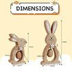 2Pcs Easter Decorations for the Home Farmhouse Rustic Wooden Bunny with Egg Easter Tiered Tray Decor Happy Spring Decoration