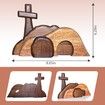 Empty Tomb Easter Scene and Cross, Wooden Empty Tomb Jesus Tomb Easter Tomb Decor Suitable for Religious Home Office Desktop Decoration