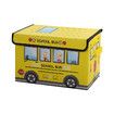 Foldable Toy Storage Box Stuffed Toy Organizers - Sturdy, Soft Cloth Bins with Dustproof Flip-Top Lid Color Yellow