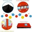 Foldable Toy Storage Box Stuffed Toy Organizers - Sturdy, Soft Cloth Bins with Dustproof Flip-Top Lid Color Red