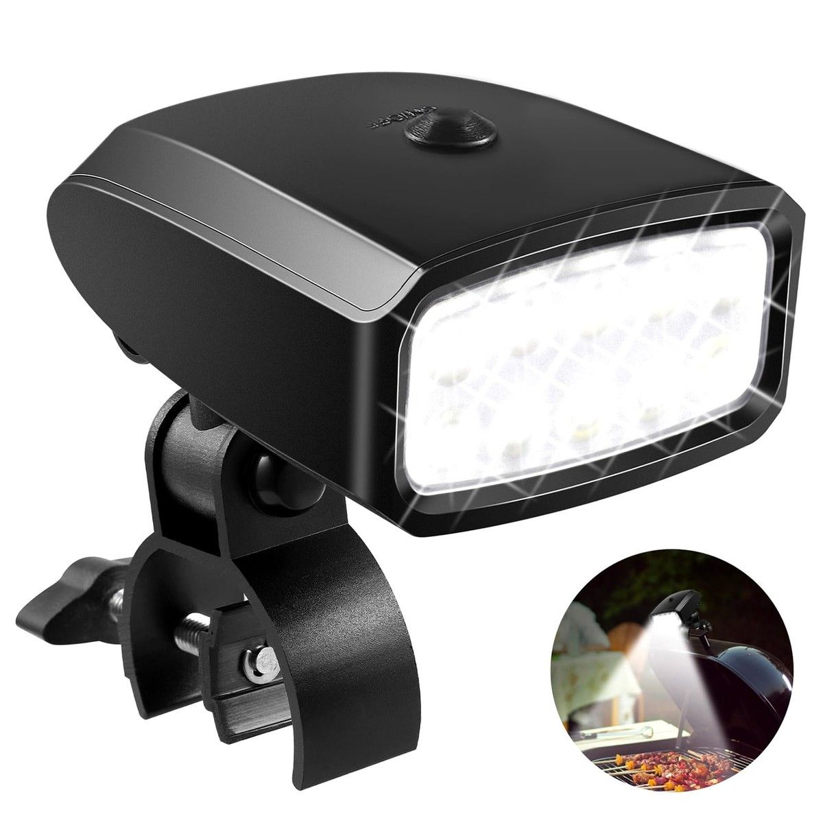 Grill Light,Grill Lights with 10 LED and C-clamp,Grill Lights Gifts,BBQ Light for Camping Bike Lights Night Light