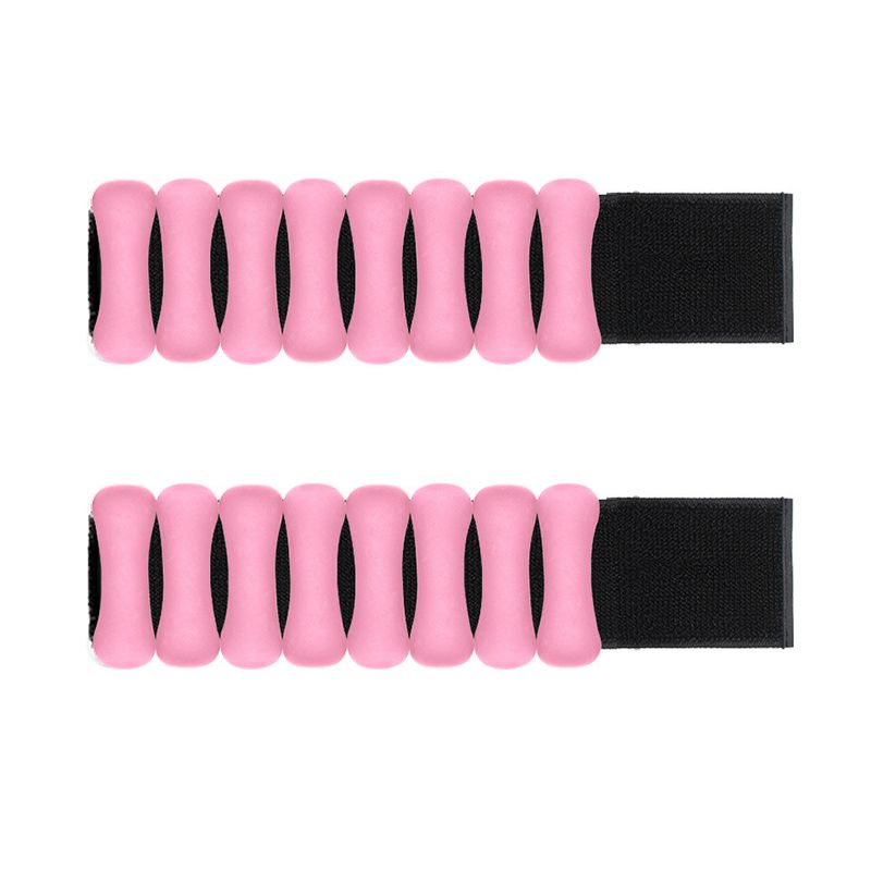 Pink 2 Pound Pair Bracelets Bone Style Weight Bearing Sandbags Leggings Silicone Straps Running Weights Invisible Sports Bands
