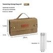 Khaki Outdoor Portable Seasoning Bottle Set Camping BBQ Jar Combo Car Seasoning Bag Including Ten Bottles