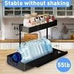 Under Sink Organizer Kitchen Organization,2 Tier Cabinet Organizer with 4 Hooks,Bathroom Kitchen Organizer Black