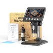 Digital LED Microscope 4.3-inch IPS HD Color Large Screen,50x-1000x 2 Million High-Definition Pixel, 178 Degree Wide Angle Compatible with Windows,Mac OS