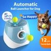 Automatic Dog Ball Launcher Indoor/Outdoor Interactive Dog Toy with Three Ranges Suitable for Small and Medium-Sized Dogs-Blue