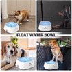 Pet Travel Bowl, No Spill, No Drip Slow Water Feeder / Dispenser for Dogs, Cats, 35oz/1L (Blue)