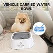 Pet Travel Bowl, No Spill, No Drip Slow Water Feeder / Dispenser for Dogs, Cats, 35oz/1L (Grey)