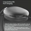 Wireless Bluetooth Headphones,Stereo Headsets,Rechargeable Earphones with Voice Chat Function and Call,Soft Cushion Headset Long Playtime Color Silver