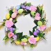 Easter Egg Wreath 45cm Front Door Artificial Green Hanging on Home Indoor Outdoor Front Door Wall Decorations Easter Decor Multicolor