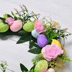 Easter Egg Wreath 45cm Front Door Artificial Green Hanging on Home Indoor Outdoor Front Door Wall Decorations Easter Decor Multicolor