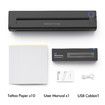 Tattoo Thermal Printer A4 Portable, Bluetooth Wireless USB Inkless Printing Includes 10 Free Tattoo Transfer Papers