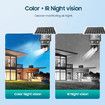 Solar Security Cameras Wireless Outdoor, WiFi Security Camera for Home, PIR Motion Detection,Siren, Color Night Vision, 2-Way Talk, Black