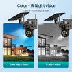 Solar Security Camera Outdoor Wireless Solar Powered Wireless Camera, WiFi Home Surveillance Camera with Two Way Audio (Memory Card is Not Included)