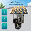 Solar Security Camera Outdoor Wireless Solar Powered Wireless Camera, WiFi Home Surveillance Camera with Two Way Audio (Memory Card is Not Included)