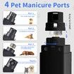 Electric Rechargeable Dog Nail Grinder with UV & Interactive Lights with 4-Speed,Nail Clippers for All Type Dogs Cat(Black)