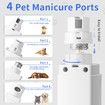 Electric Rechargeable Dog Nail Grinder with UV & Interactive Lights with 4-Speed,Nail Clippers for All Type Dogs Cat(White)