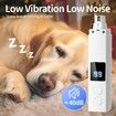 Electric Rechargeable Dog Nail Grinder with UV & Interactive Lights with 4-Speed,Nail Clippers for All Type Dogs Cat(White)