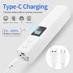 Electric Rechargeable Dog Nail Grinder with UV & Interactive Lights with 4-Speed,Nail Clippers for All Type Dogs Cat(White)