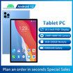 Android 13 Tablet 10.1 Inch 8+256GB IPS HD Screen Bluetooth 24+48MP Dual Camera 4G WiFi Color Blue