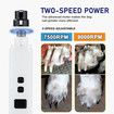Pet Nail Grinder with Trimmers,Clippers Kit for Large Medium Small Dogs & Cats,Electric 2-Speed Rechargeable Pet Nail Grinder with Light