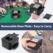 Automatic Card Shuffler for 1-2 Decks, Low Noise Card Shuffler, Automatic and Manual Mode for Poker, Phase 10, UNO, Skip-Bo (Black)
