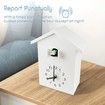Cuckoo Wall Clock,Cuckoo Bird Voices Call, Design Clock Pendulum, Bird House, Wall Art Home Living Room Kitchen Office Decoration (White)