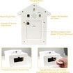 Cuckoo Wall Clock,Cuckoo Bird Voices Call, Design Clock Pendulum, Bird House, Wall Art Home Living Room Kitchen Office Decoration (White)