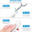 Personal Safety Alarm Keychain, 130dB High-Pitched Emergency Personal Alarm with LED Strobe Light Safety Siren Whistle for Women Elderly Kids (White)