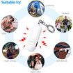 Personal Safety Alarm Keychain, 130dB High-Pitched Emergency Personal Alarm with LED Strobe Light Safety Siren Whistle for Women Elderly Kids (White)