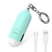 Personal Safety Alarm Keychain, 130dB High-Pitched Emergency Personal Alarm with LED Strobe Light Safety Siren Whistle for Women Elderly Kids (Blue)
