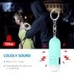 Personal Safety Alarm Keychain, 130dB High-Pitched Emergency Personal Alarm with LED Strobe Light Safety Siren Whistle for Women Elderly Kids (Blue)