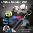 Personal Safety Alarm Keychain, 130dB High-Pitched Emergency Personal Alarm with LED Strobe Light Safety Siren Whistle for Women Elderly Kids (Black)