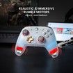 Wireless Controller for Switch PC Steam Android iOS,PC Controller with Sticks,Hall Effect Triggers,RGB Lightning,6-Axis Gyro,Turbo (White)