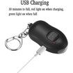 Rechargeable Safe Sound Personal Alarm,140dB Self Defense Keychain with LED Light, Women Personal Alarm SOS Safety Alert Device Key Chain to Carry (Black)