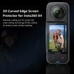 Screen Protector Film for Insta 360 X4,Tempered Glass LCD Display Film,Ultra HD,9H Hardness,Scratch Resistant,2 Pack