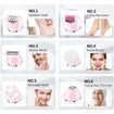 Epilator for Women, 6 in 1 Hair Removal Epilator, Shaver, Face Razor, Facial Brush, Face Massage and Body Exfoliator, Hair Removal for Women (Pink)