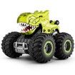 RC Monster Trucks Remote Control Cars Kids Mechanical Dino Toy Stunt Car With Upgraded Wheels Lights Spray,Best Birthday Gift Color Yellow