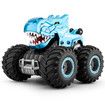 RC Monster Trucks Remote Control Cars Kids Mechanical Dino Toy Stunt Car With Upgraded Wheels Lights Spray,Best Birthday Gift Color Blue