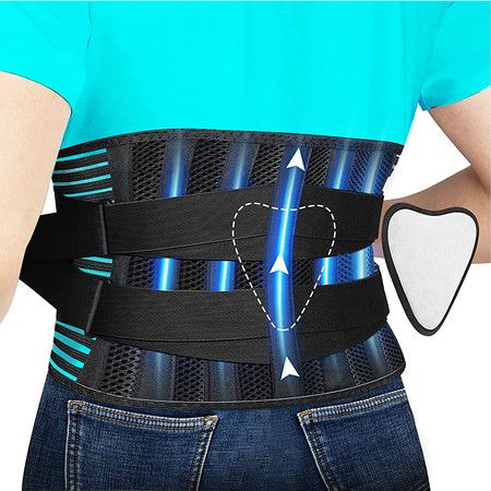 Size 2XL Sparthos Lumbar Support Belt Immediate Relief from Back Pain Sciatica Breathable  With Lumbar Pad Adjustable Lower Back Waist Brace For Men Women