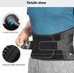 Size 2XL Sparthos Lumbar Support Belt Immediate Relief from Back Pain Sciatica Breathable With Lumbar Pad Adjustable Lower Back Waist Brace For Men Women
